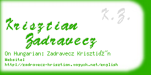 krisztian zadravecz business card